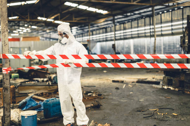 Professional Biohazard Cleanup technician working in Rainier, OR